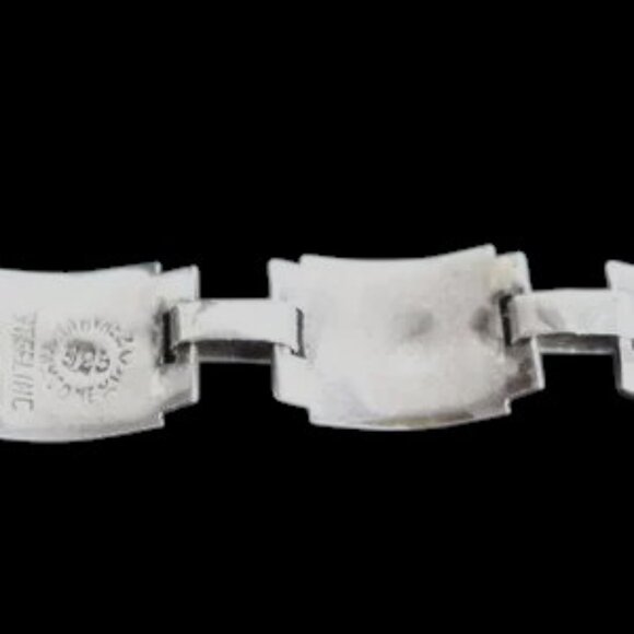 Vintage Taxco Mexico Sterling & Abalone Clasp Bracelet Signed - Picture 6 of 8